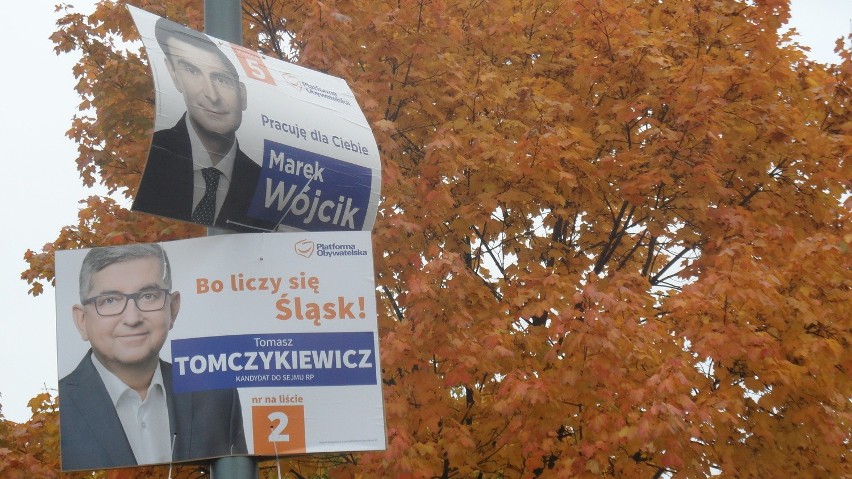 Plakaty wyborcze w Tychach