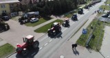 W Szczekocinach trwa protest rolników. Blisko 150 traktorów na DK 78. Zobacz VIDEO