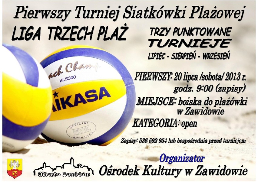 Turniej siatkówki plażowej w Zawidowie już 20 lipca