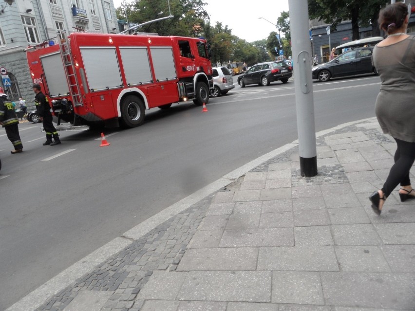 Kolizja wozu strażackiego w Gliwicach