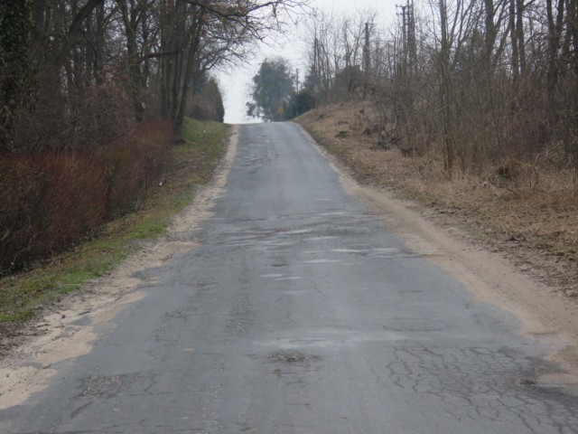 Droga Wabcz - Linowiec jest obecnie remontowana