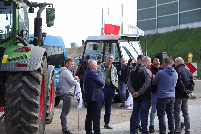 Protest rolników 24 sierpnia 2021 w Kołaczkowie...