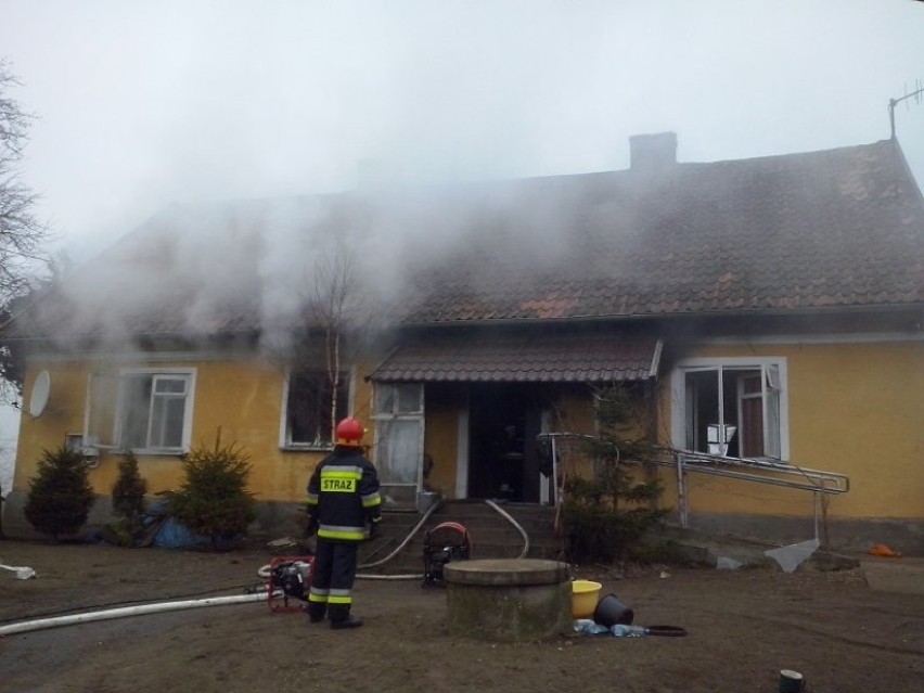 Pożar w miejscowości Bałupiany