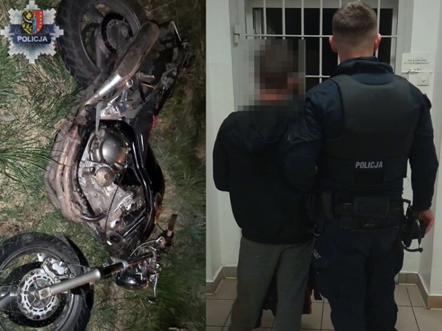 Mieszkaniec gminy Radwanice próbował uciec na motocyklu