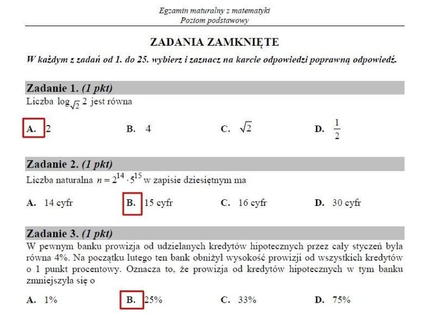 MATURA 2019 MATEMATYKA ODPOWIEDZI NOWA FORMUŁA. Matura z...