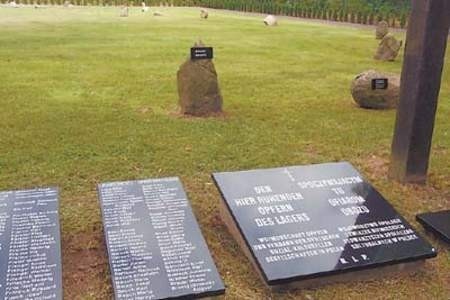 Uczestnicy polsko-niemieckiego obozu młodzieżowego porządkują stary cmentarz jeniecki.