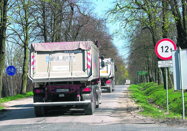 Dziesiątki ciężarówek jadą tędy pomimo znaków ograniczenia ruchu