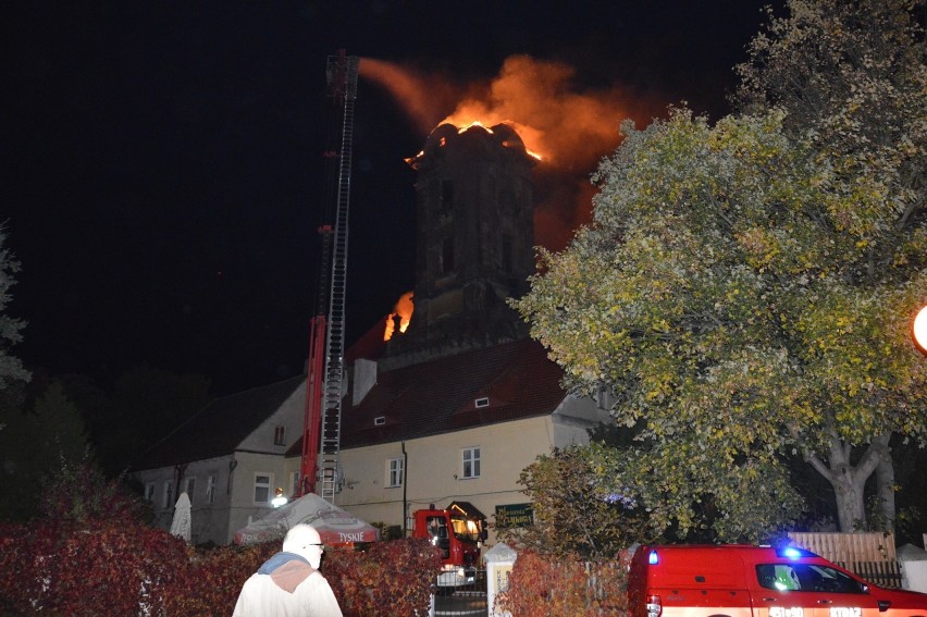 Pożar pałacu w Żarach 13 października 2019 roku