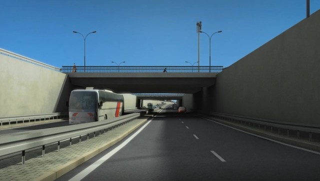 Wielopoziomowe rondo Pobitno w Rzeszowie. W kierunku północ-południe powstanie 200-metrowy tunel.