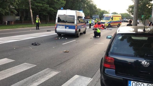 Do wypadku doszło 29 maja wieczorem na ulicy Ozimskiej w Opolu.