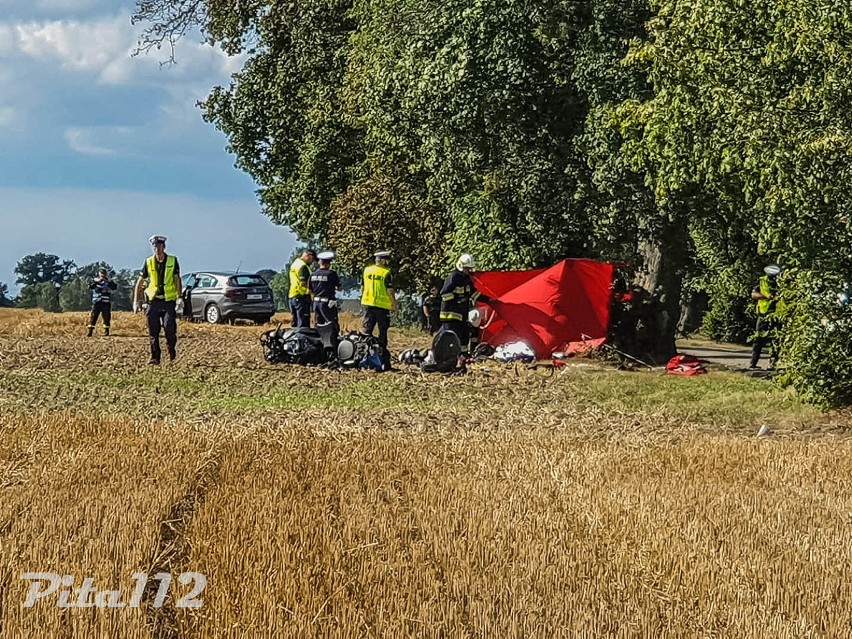 Śmiertelny wypadek z udziałem motocykla na drodze Bądecz-Podróżna