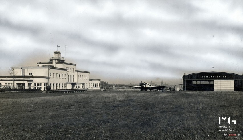 1935, Lotnisko w Gliwicach.