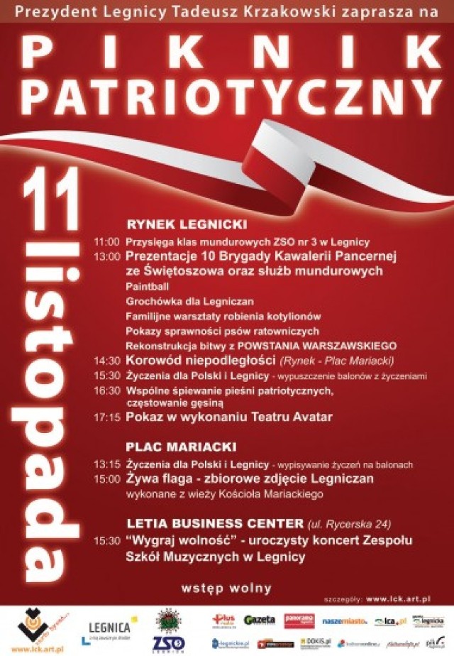 Piknik Patriotyczny już 11 listopada w Legnicy!