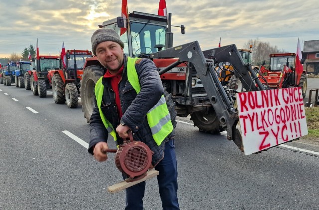 Protest rolników w Jaksonku