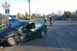 Wypadek w Dęblinie: zderzyły się dwa auta. Jeden z kierowców jechał po alkoholu