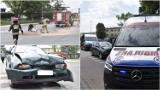 Tarnów. Wypadek dwóch aut na skrzyżowaniu ul. Kochanowskiego i Krakowskiej. W akcji straż pożarna, pogotowie ratunkowe i policja [ZDJĘCIA] 