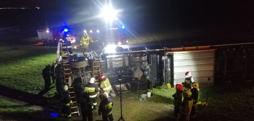 Wypadek na autostradzie A4. Dwie ciężarówki zderzyły się w rejonie Góry św. Anny
