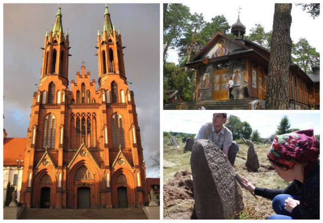 Podlasie jest przedstawicielem różnorodnych kultur i religii, dzięki czemu posiada mnóstwo naprawdę interesujących miejsc kultu. Bez nich nasz region nie byłby tak klimatyczny i wyjątkowy! Święta Góra Grabarka, Meczet w Kruszynianach czy Katedra białostocka to tylko jedne z nich. Sprawdź w galerii zdjęć, najważniejsze miejsca kultu religijnego na Podlasiu.