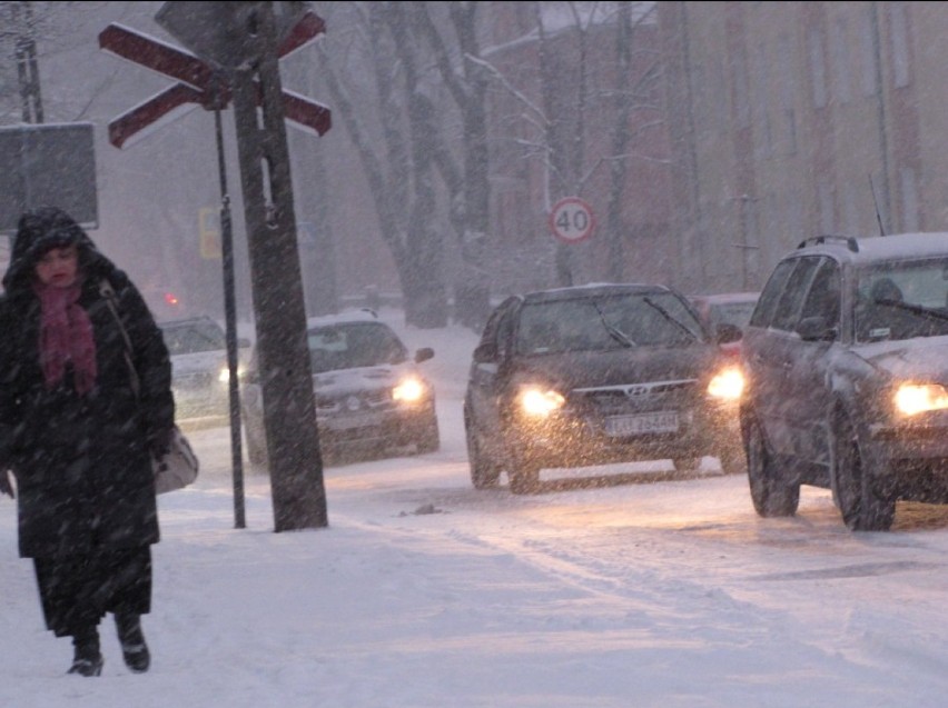 Atak zimy w Lublinie z okna samochodu