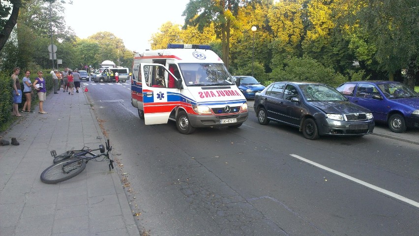 Wypadek rowerzysty w Gliwicach na ul. Słowackiego