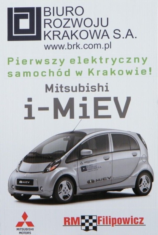 Pierwszy elektryczny samoch&oacute;d w Krakowie. Fot. Łukasz Mic