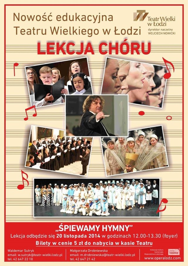 Lekcja chóru w Teatrze Wielkim w Łodzi