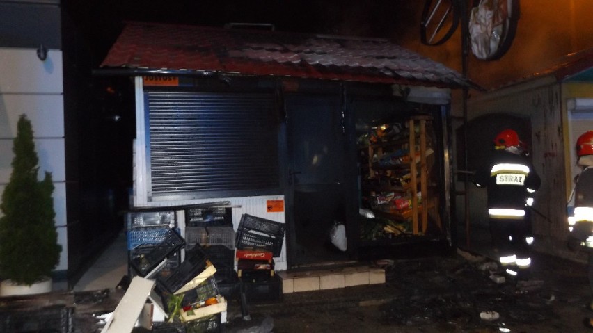 Po nocnym pożarze kiosku w Kielcach - mają podejrzewanego o podpalenie