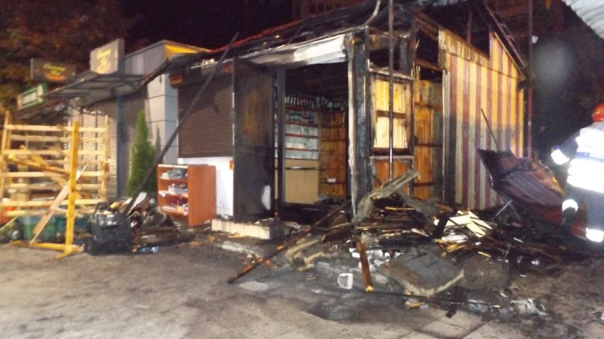 Po nocnym pożarze kiosku w Kielcach - mają podejrzewanego o podpalenie