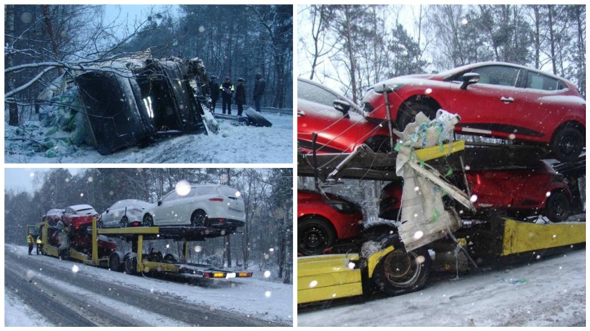 Wypadki na autostradzie A1 w okolicach Włocławka. Cztery osoby poszkodowane, jedna nie żyje