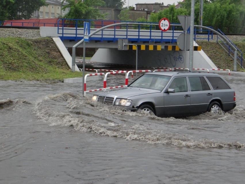 Radomsko zalane po ulewie - czerwiec 2017