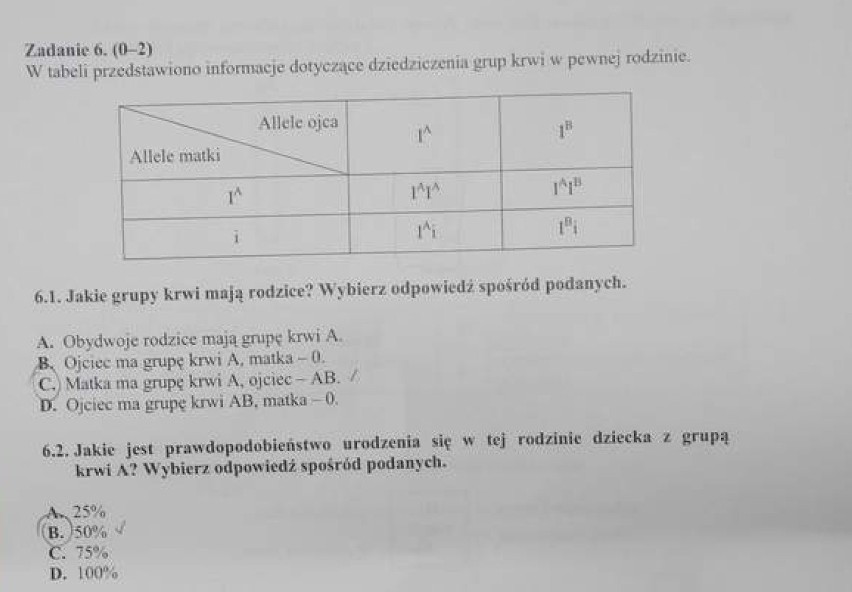 Egzamin gimnazjalny 2014 - Część matematyczno-przyrodnicza