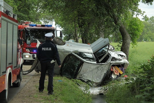 Przyczyną wypadku najprawdopodobniej było niedostosowanie prędkości do warunków panujących na drodze. Kierujący samochodem osobowym marki Opel Vectra z nieustalonych dotąd przyczyn zjechał na przeciwległy pas i uderzył w przydrożne drzewo.

Samochodem podróżowały trzy osoby. Przybyły na miejsce lekarz stwierdził zgon u 25-letniego mężczyzny, kierującego oplem. Dwaj pasażerowie, w wieku 23 i 18 lat zostali przewiezieni z obrażeniami do kutnowskiego szpitala. Wszyscy byli mieszkańcami powiatu kutnowskiego.