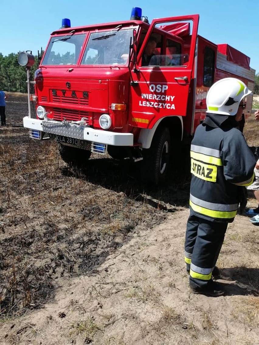Pożar w miejscowości Leszczyca