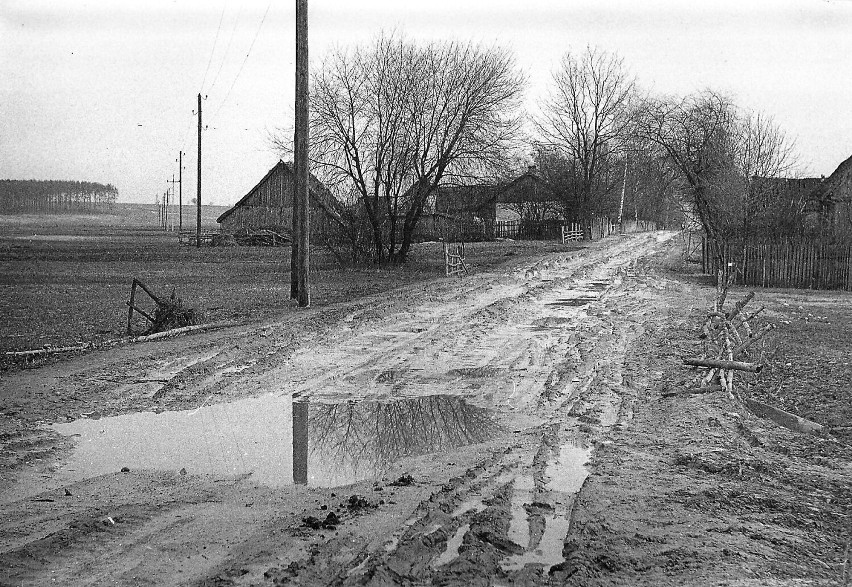 Wieś Swolszewice Błota przed wysiedleniem.