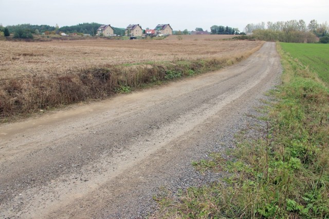 Droga w Goszynie, której dotyczyło śledztwo.