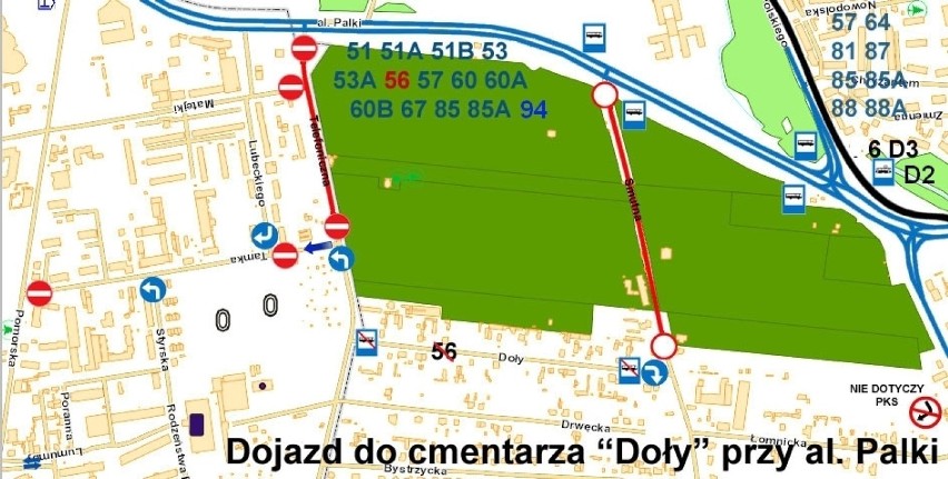 Od 1 do 3 listopada czekają nas zmiany w organizacji ruchu i kursowaniu komunikacji miejskiej.