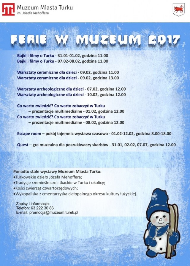 Ferie zimowe 2017 w Muzeum Miasta Turku