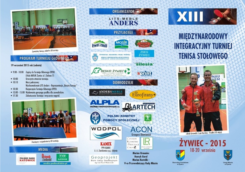 Żywiec: XIII Międzynarodowy Integracyjny Turniej w Tenisie Stołowym