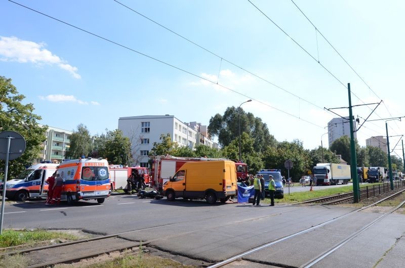 Wypadek na Zamenhofa. Nie żyje dwóch motocyklistów