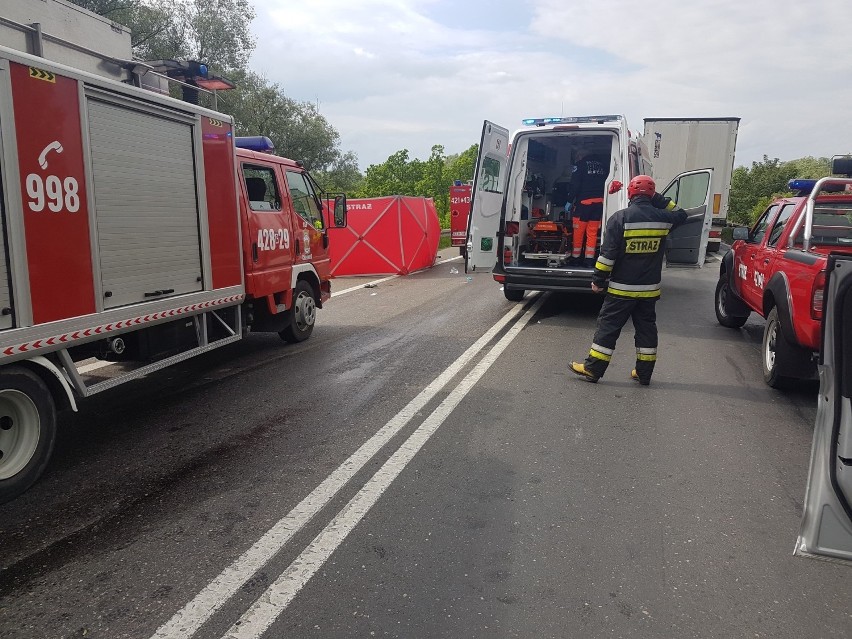 Tragiczny wypadek na drodze krajowej nr 91 w Chełmnie....