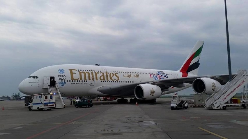 Airbus A380 awaryjnie wylądował na lotnisku Chopina
