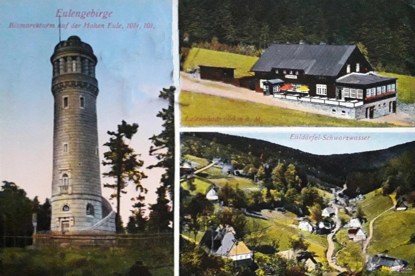 Wieża widokowa na Wielkiej Sowie na przedwojennych zdjęciach