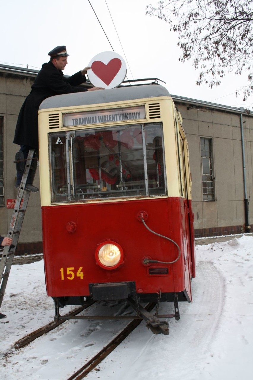 Walentynkowy tramwaj miłości w Łodzi