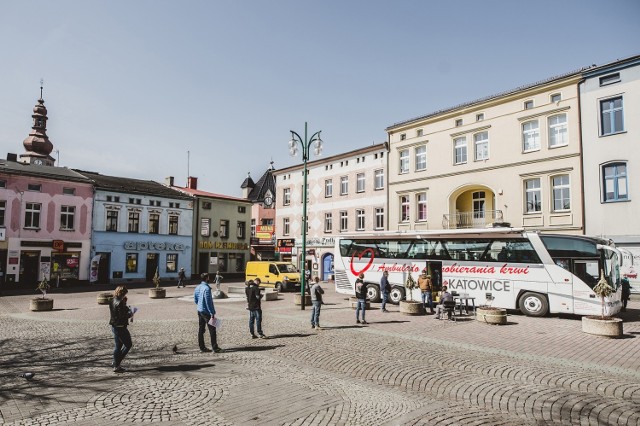 Akcja krwiodawstwa na Rynku w Lublińcu w szczególnych warunkach