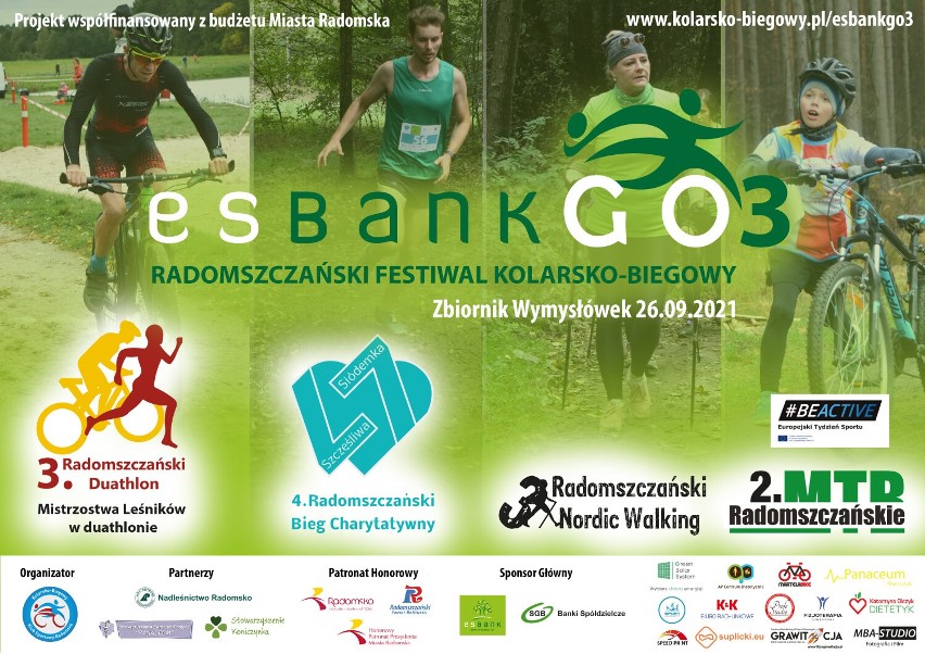 Festiwal Kolarsko-Biegowy ESBANK GO 3 Radomsko 2021 już 25-26 września