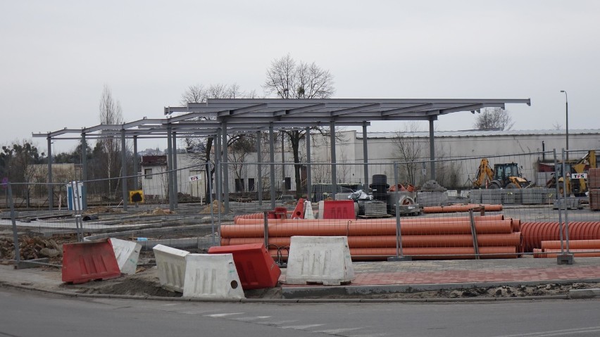 Budowa dworca w Obornikach
