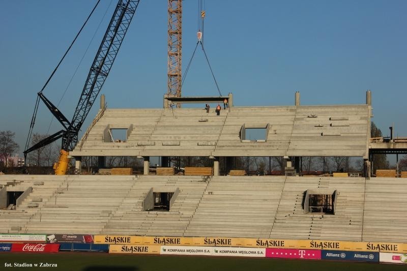 Budowa stadionu Górnika Zabrze: Trybuna wschodnia [ZDJĘCIA]