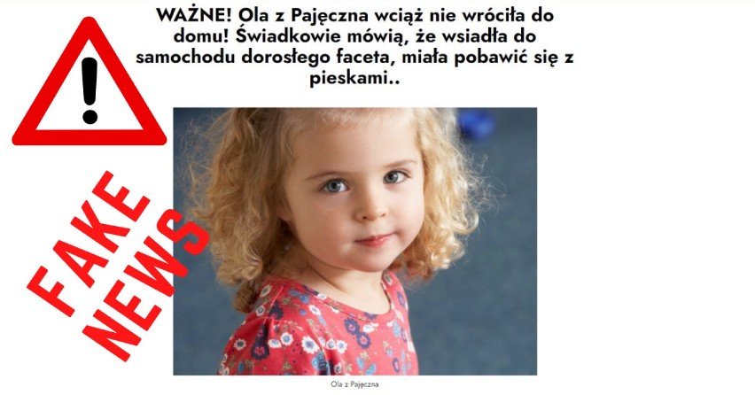 Porwanie 11-letniej Oli z Pajęczna? To fałszywa informacja!...