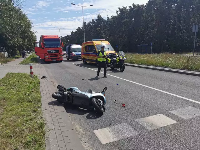 W piątek 10 lipca na Toruńskiej we Włocławku doszło do groźnego wypadku z udziałem skutera