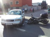 Grodzisk: zderzenie auta z motocyklem FOT